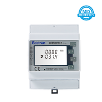 Compteur d'énergie Eastron SDM630MCT 40mA MID pour systèmes électriques monophasés et triphasés, compteur de qualité d'énergie bidirectionnel