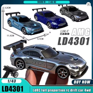 รถบังคับวิทยุ LD4301 RC Car Mini Full Proportion 4WD LDRC Drift Racing Gyroscope 2.4G พร้อมใช้งาน ตัวรถโลหะ สำหรับผู้ใหญ่ - Product Image 2