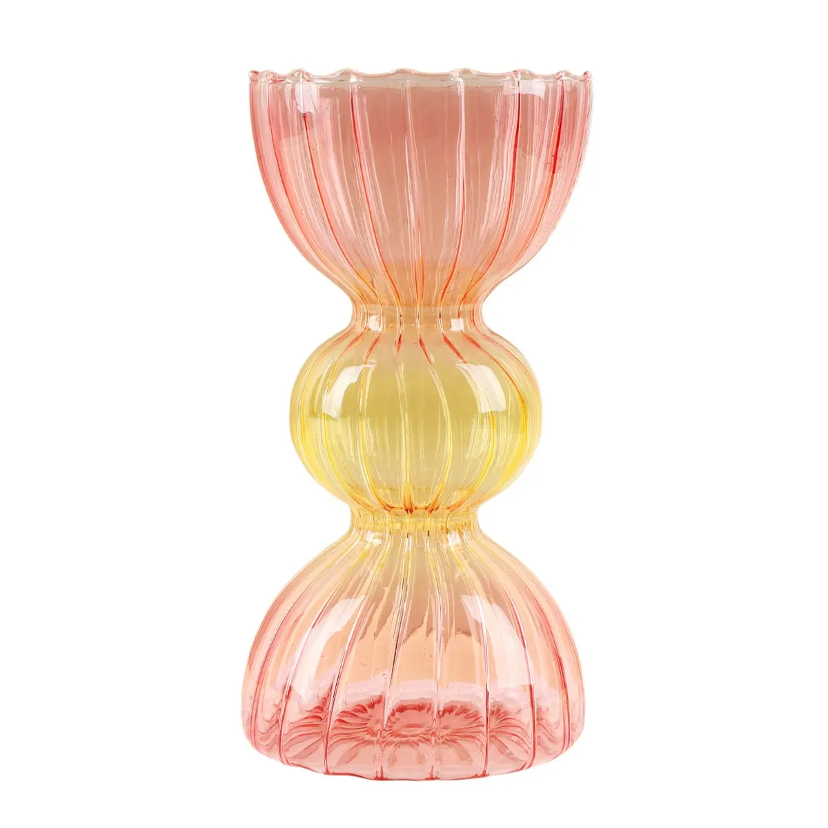 Modern Luxury Mini Transparent Chrysanthemum Crystal Glass Vase Art Deco Bottle Design for Tabletop Flower Decoration
