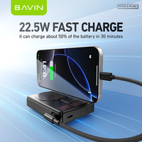 BAVIN PC1162 PC1163 15W 10000mah 5000 Mah support de charge sans fil support USB C Power Bank avec N52 magnétique