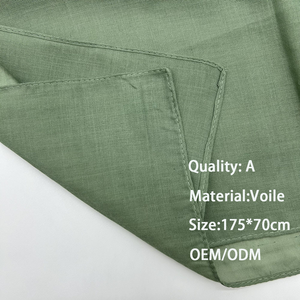 Sharut 2024 Vente en gros 175*70 cm Hijab Nayla Bawal en polyester de haute qualité personnalisé Malaisie, foulard en mousseline de soie pour femmes musulmanes - Product Image 3