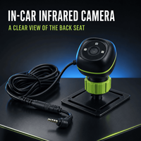 Caméra de surveillance bébé infrarouge pour voiture, vision nocturne IR, vue du siège arrière, angle réglable, connexion Plug and Play, accessoire de caméra embarquée