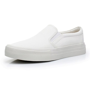 Zapatillas Deportivas de Lona Blancas y Negras Estilo Slip-On OEM para <span class=keywords><strong>Hombre</strong></span> y Mujer - Product Image 5