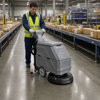 Nettoyeur de sols CleanHorse H20 pour hôtel, machine à balayer les sols, alimentée par batterie, pour restaurant, bureau, immeuble, 2300 ㎡ Machine de nettoyage des sols