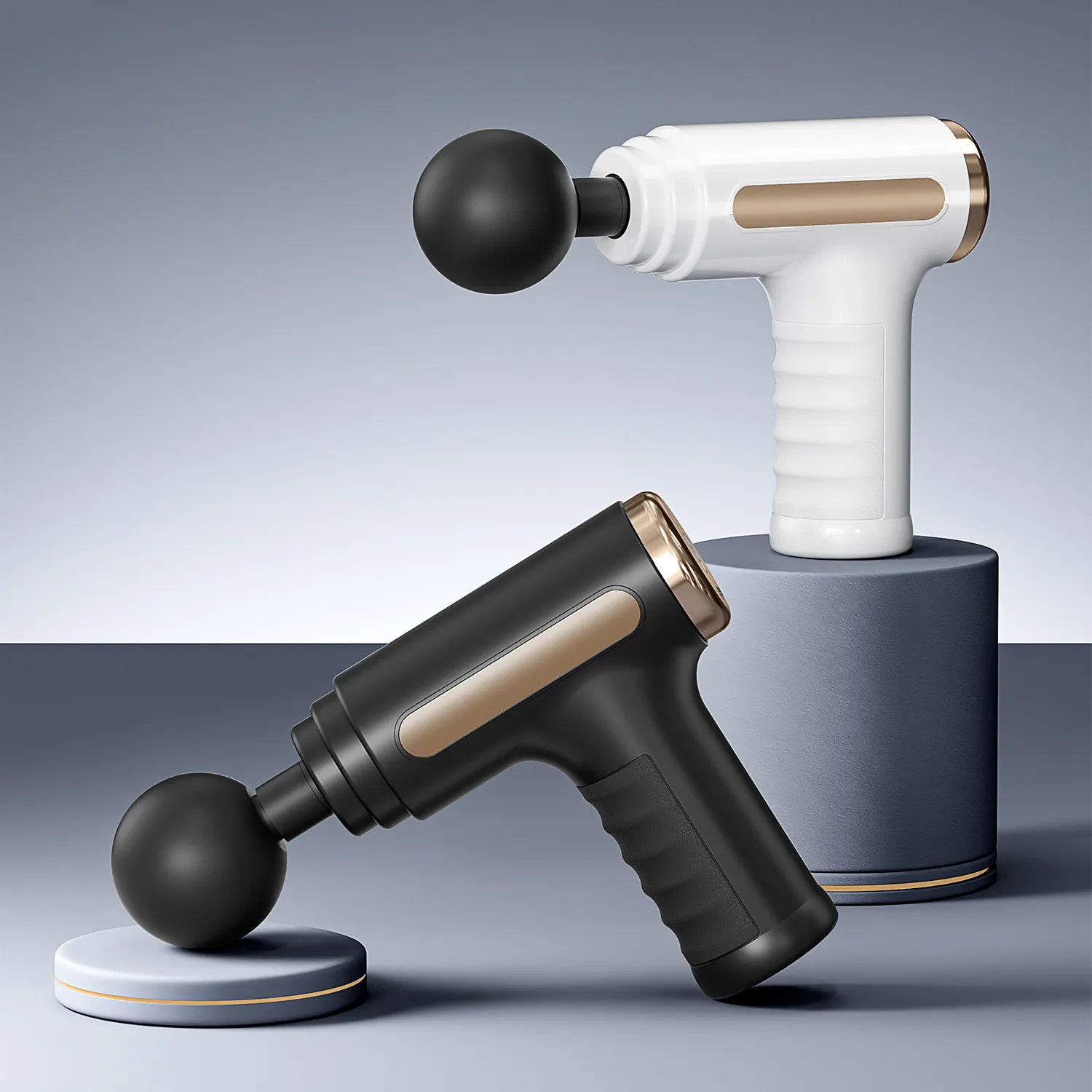 Pistol pijat kecil elektrik tangan pengisian Mini portabel mesin pemijat otot jaringan dalam getaran Logo kustom pistol relaksasi
