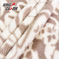 Kinacason Nouveau Design Direct Usine pour Tissu Sherpa Double Face à Imprimé Floral Vintage pour Vêtements et Confections Commandes en Gros