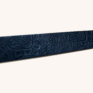 حزام جلد صناعي بنقش وردي كوري أنيق للرجال والنساء بتصميم رعاة البقر الغربي 100 سم <span class=keywords><strong>3</strong></span>.7 سم ناعم الملمس - Product Image 4