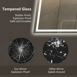 Specchio intelligente da bagno di grandi dimensioni specchio LED SAA con specchio senza cornice