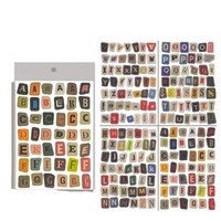 Autocollants décoratifs vintage imperméables en gros : lettres, chiffres et symboles pour carnets, journalisation, loisirs créatifs et fournitures DIY
