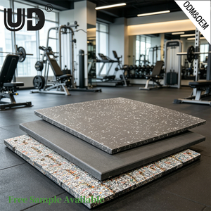 Piso <span class=keywords><strong>de</strong></span> Goma Comercial para Gimnasio, Reducción <span class=keywords><strong>de</strong></span> Ruido Superior, Alta Densidad, Larga Duración - Product Image 1