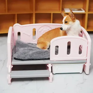 Wholesale Price PP Plastic Pet Bed Pink/Blue/Green High Quality Pet Bed for Small Dog Ready to Ship