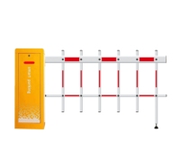 Barrière de circulation SHUNXIANG SC04 LPR ALPR DC, moteur sans balais gris/noir, IP55, bras de 4,5 m, bandes réfléchissantes, indicateur de flux lumineux