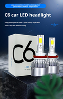 Phare de voiture à LED C6, phare de voiture à LED 20W, faisceau haut et bas intégré, ampoule de phare de voiture modifiée, mise à niveau de l'éclairage