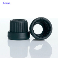 Doseur en aluminium doré de 9mm 18-410 18mm, couverture protectrice pour les huiles essentielles, Pipette en verre, ampoule blanche et noire