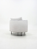 Moderner grauer Stoff Lounge Chair Qualitäts sessel aus Holz mit Chaiselongue für Wohnzimmer oder Villa Freizeit stil
