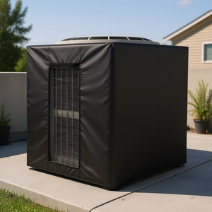 Copertura Universale per Unità AC 34x34x30 Pollici, Tre Strati, Impermeabile, in Poliestere Nero per Esterni con Ventilazione a Rete - Product Image 2