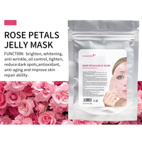 Masque Facial Coréen Bio au Rétinol et Vitamine C DIY, Poudre de Gelée de Cristal aux Pétales de Rose, Éclaircissant et Apaisant, Masque Naturel pour le Visage