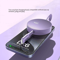 Câble rétractable Type-C à charge rapide 240W 5A avec conducteur en cuivre pur, gaine en TPE et alliage d'aluminium pour téléphone portable