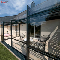 Vườn Mùa Đông Khung Nhôm Sunroom Có Thể Thu Vào Nhà Kính Mái Hồ Bơi Thùng