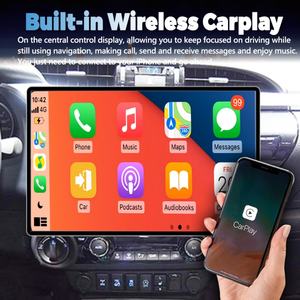 Pantalla 2K de 13.3 Pulgadas para Toyota Hilux 2015 2016 2018 2020, Reproductor Multimedia para Automóvil Android, Reproductor de Video Estéreo, Navegación GPS, Carplay Inalámbrico - Product Image 5