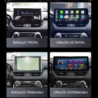 Autoradio avec écran tactile Android Auto CarPlay de 12,3 pouces, lecteur stéréo avec GPS et DSP intégrés, USB pour Toyota RAV4 2019-2022