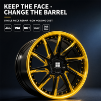 Jantes forgées en deux parties Y Spoke Or Noir 18 19 20 21 pouces 5x112 6061-T6 pour BMW M4 Audi, alliage concave personnalisé, directement de l'usine