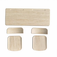 Conjunto de Mesa y Silla Escolar Moderna Qinfeng, Escritorio de Madera 1100x450mm, Silla 360x390mm, Duradero, Ignífugo, Ecológico y Cómodo