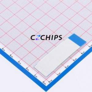 FFC-1.0-14P-50mm-B FFC Cable (Flexible Flat Cable) P=1mm Connector 14P 1mm 0.3mm Reverse - Product Image 2