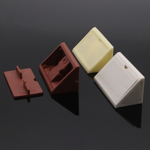 Accessoires de meubles : Connecteur d'angle de cuisine en plastique ABS blanc, support de fixation pour étagère de placard, Code Droit - Product Image 3