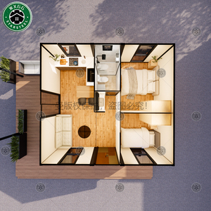 Casa Contenedor Modular Prefabricada con Textura de Madera, Portátil, Móvil, Mini Casa para Vivir - Product Image 6