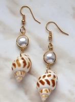 Pendientes de Madreperla Hechos a Mano, Elegantes y Minimalistas, de Acero Inoxidable, para Mujer, Resistentes al Agua, Ideales para Regalo