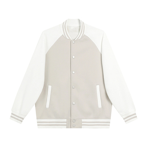 380g Contrast Color Baseball Jacket Stand Collar Coat Party Group Wear <b>Work</b> Wear Custom Logo Embroidery Pattern Coat - Product Image 4