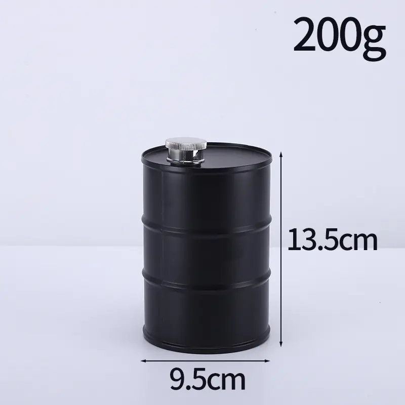 Outdoor creative camping 304 stainless steel cylindrical wine decanter 750ml petrol tank wine decanter wine jug
