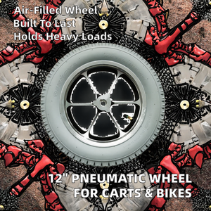Nueva Rueda Motriz Neumática de Goma de 12 Pulgadas con Rodamiento de Chavetero, Capacidad de Carga de 100 kg, 1 Año de Garantía, para Personas Mayores - Product Image 2