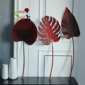 12 feuilles <span class=keywords><strong>de</strong></span> palmier Tropical artificielles, feuilles vertes <span class=keywords><strong>de</strong></span> Monstera, pour plage hawaïenne, Table <span class=keywords><strong>de</strong></span> fête d'anniversaire - Product Image 1