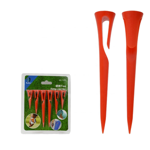 Tees de golf portables à clipser sur les gants et les revers de pantalon, 6 pièces/boîte, en plastique, logo/design graphique personnalisable, sur mesure - Product Image 2