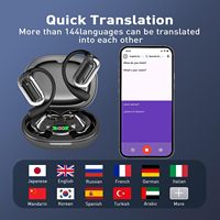 Écouteurs sans fil OWS avec traduction linguistique IA, écouteurs avec 144 langues, traducteur en temps réel, écouteurs pour les affaires