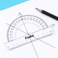Foska rapporteur Triangle règles et règle droite 4 pièces ensemble échelle précise règle transparente en plastique robuste ensemble de mathématiques pour les étudiants