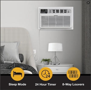 Climatiseur mural à fenêtre 10000 BTU 1.5P R410A avec télécommande, refroidissement uniquement, marche/arrêt, 220V - Product Image 2