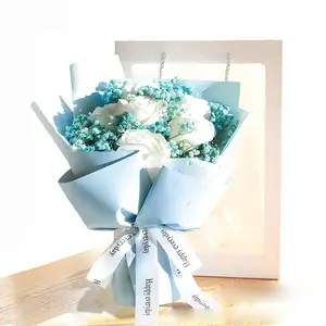 Kinder mädchen Gypsophila Bouquet mit Seife Rosegirlser Geschenk box Valentinstag Geschenk Trocken blume Baby Atem DIY zum Geburtstag