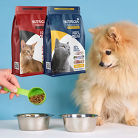 Recharges de litière pour chat Tofu en papier d'aluminium, impression personnalisée, sacs d'emballage en plastique à fond plat carré pour friandises pour chiens