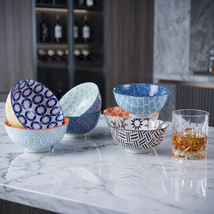 Petits bols à riz et salade en porcelaine fine, blancs, 4,5-6 pouces, écologiques, compatibles micro-ondes, style Japandi, bols d'accompagnement en céramique pour fêtes - Product Image 6