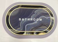 Nuovo Design personalizzato di moda Super assorbente Gel di silice fango in gomma naturale antiscivolo resistente tappetino porta tappetino da bagno tappetino