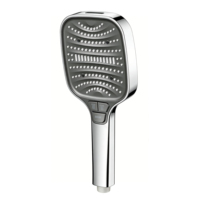 Pommeau de douche cascade carré de haute qualité à 8 jets, haute pression, en ABS brossé, durable, résistant à la rouille, grand panneau, massage doux