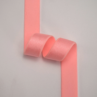 Bande élastique en satin lisse et brillant de 15 mm, en polyamide, pour lingerie, sangle de soutien-gorge en peluche unie pour vêtements de lingerie