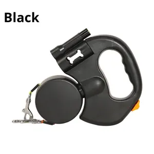 Correa retráctil reflectante para dos perros, correas para mascotas dobles automáticas antienredos de 360 grados con luz LED - Product Image 6