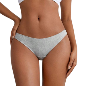 GOTS Certified Women's High-Leg <b>Thongs</b> Panty-95% Organic Cotton 5% Spandex Soft Stretch Breathable Low-Rise <b>Seamless</b> Everyday - Product Image 2