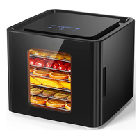 Huishoudelijke Led Touch Control Ontwerp 6 Roestvrijstalen Trays Voedsel Dehydrator Machine