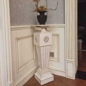 <span class=keywords><strong>Colonne</strong></span> de sculpture sur bois massif rétrospective pour mariages Base de mariage de route élégante porte-fleurs décoration de scène de fête décor à la maison - Product Image 2
