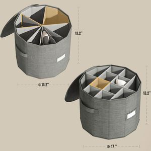 Stackable <b>Shoe</b> Organizer with Adjustable Compartments Circular Shape <b>Foldable</b> Feature Sustainable Materials for Closet Storage - Product Image 3
